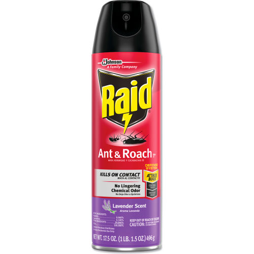 Raid&#174, Ant and Roach Killer, 17.5 oz Aerosol, Lavendar