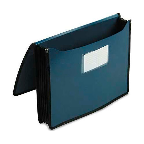 Smead® Premium 51/4" Accordion Expansion Wallets, Poly, Letter, Navy Blue