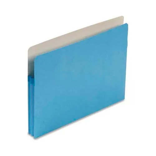 Smead® 13/4" Accordion Expansion Colored File Pocket, Straight Tab, Letter, Blue
