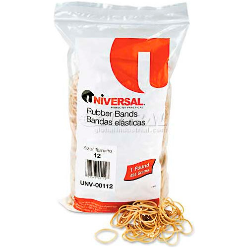 Universal® Rubber Bands, Size 12, 1-3/4 x 1/16, 2500 Bands/1lb Pack