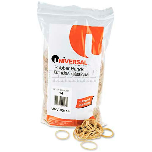Universal® Rubber Bands, Size 14, 2 x 1/16, 2200 Bands/1lb Pack