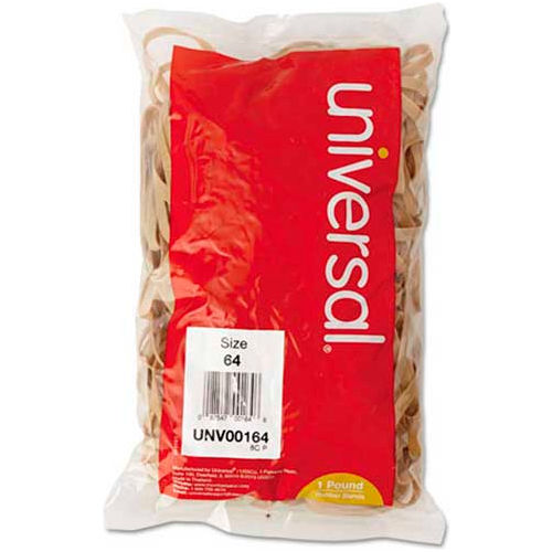 Universal® Rubber Bands, Size 64, 3-1.2 x 1/4, 320 Bands/1lb Pack