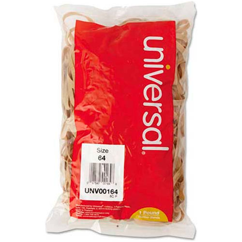 Universal&#174; Rubber Bands, Size 64, 3-1.2 x 1/4, 320 Bands/1lb Pack