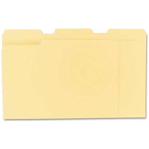 Universal® File Folders, 1/3 Cut Assorted, One-Ply Top Tab, Letter, Manila, 100/Box
																			