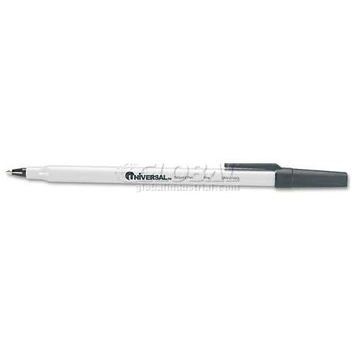 Universal Economy Ballpoint Stick Oil-Based Pen, Black Ink, Fine, Dozen