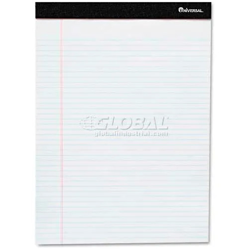 Universal One® Perforated Edge Ruled Writing Pads, Legal, 6 Pads/Pack