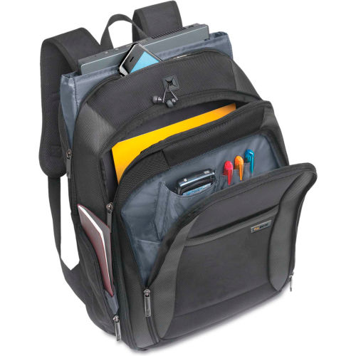 SOLO&#174; Sterling 16&quot; CheckFast Backpack, 13 3/4 x 6 1/2 x 17 3/4, Black