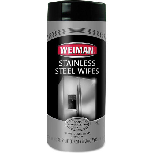 Weiman Stainelss Steel Cleaning Wipes, 30 Wipes/Can - 92