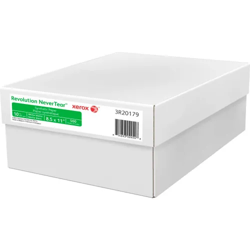 Xerox™ Revolution NeverTear Paper, White, 10 mil, 81/2" x 11", 500