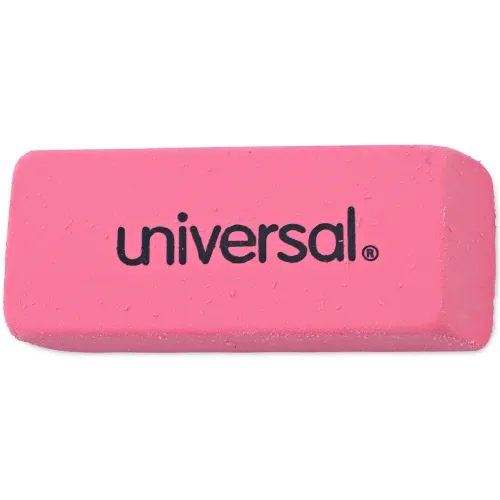 Bevel Block Erasers, For Pencil Marks, Slanted-Edge Rectangular Block, Large, Pink, 20/Pack Bevel Block Erasers, For Pencil Marks, Slanted-Edge Rectangular Block, Large, Pink, 20/Pack