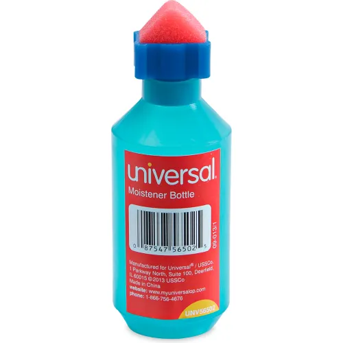 Universal® Squeeze Bottle Moistener, 2 oz, Blue