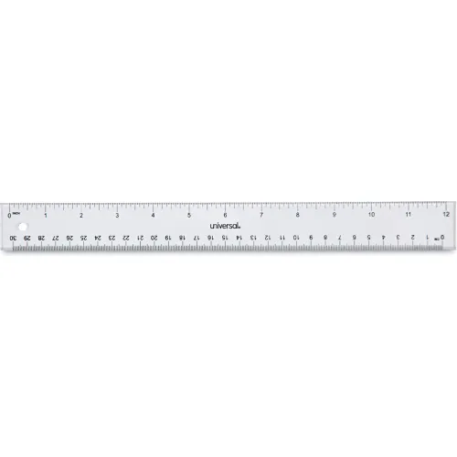 Ruler 12 Inch, 4 PCS Ultra Clear Plastic Rulers, Transparent Acrylic Ruler  with Inches and Centimeters, Professional 12 Inch Ruler for School, Sewing