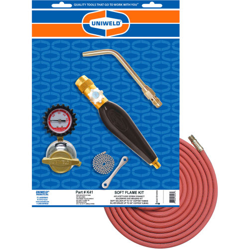 Uniweld® Soft Flame Kit w/ TH9 Rear Control Valve Handle, RB Acetylene, Pack of 6