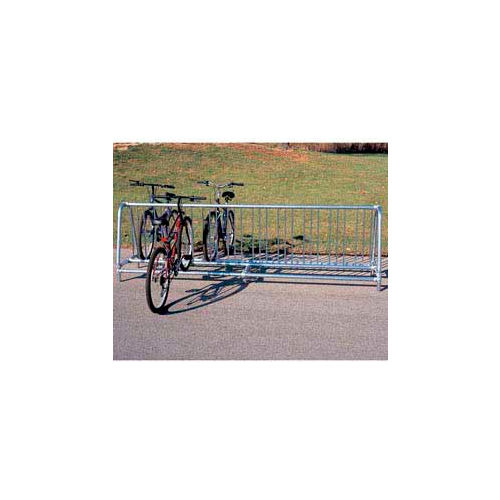 Portable Traditional Bike Rack, 20-Bike Capacity, Double Sided, 10' Long