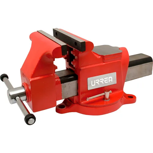 Urrea Industrial Workbench Vise with Swivel Base, 8" Jaw Width, 431/64