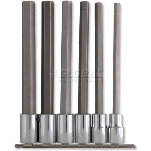 Urrea Long Hex Tip Socket Set, 54416L, 1/2