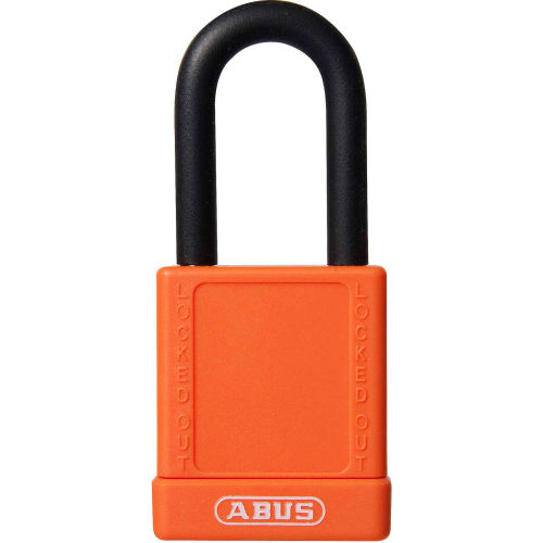 ABUS 74/40 Master Keyed Lockout Padlock, 1-1/2-Inch Non-Conductive Shackle, Orange, 06764 - Pkg Qty 8