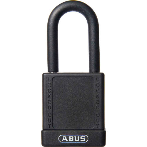 ABUS 74/40 Keyed Alike Lockout Padlock, 1-1/2-Inch Non-Conductive Shackle, Black, 06767 - Pkg Qty 8