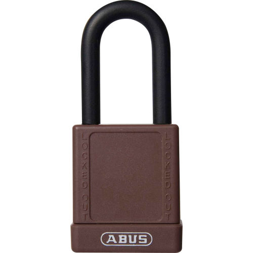 ABUS 74/40 Keyed Different Lockout Padlock, 1-1/2-Inch Non-Conductive Shackle, Brown, 09807 - Pkg Qty 10