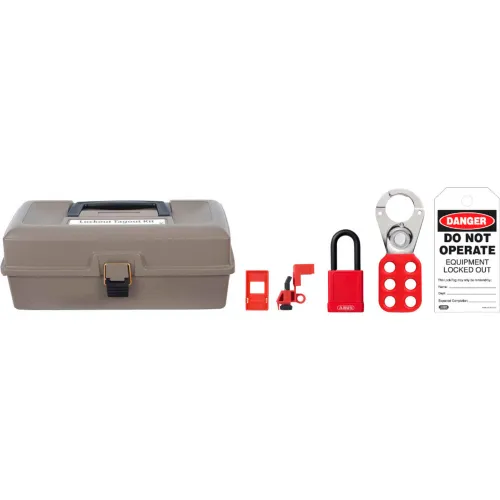 ABUS K945 Operator Lockout Tagout Safety Lockout Toolbox Kit, 97185
