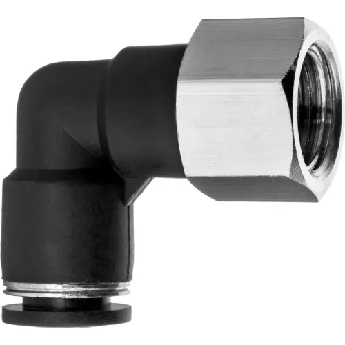 Push to Connect Tube Fitting - Nylon - 90 Degree Elbow Adapter - 3