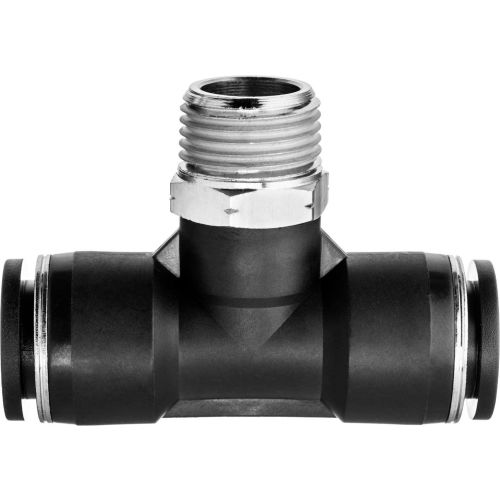 Push To Connect Tube Fitting - Nylon Plastic - Tee Adapter - 1/2" Tube ...