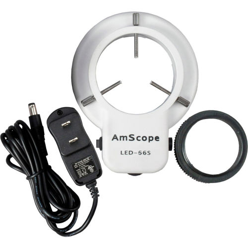 AmScope LED-56S 56-LED Microscope Ring Light with Dimmer