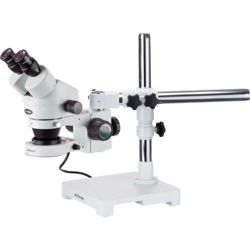 AmScope SM-3BZ-80S 3.5X-90X Stereo Zoom Microscope on Boom Stand with 80-LED Light