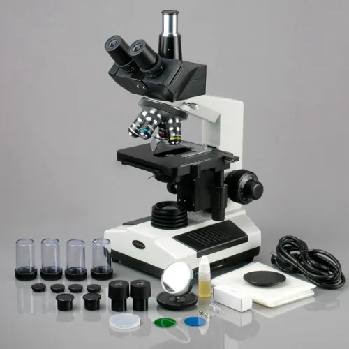 OMAX M827T Binocular Compound Microscope – 40X To 1600X For Clinic Or Lab