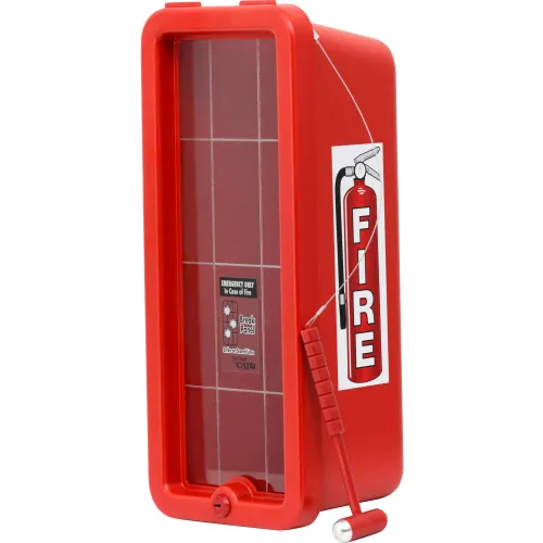 Cato Chief Plastic Fire Extinguisher Cabinet, Fits 5 Lbs. Extinguisher, Red