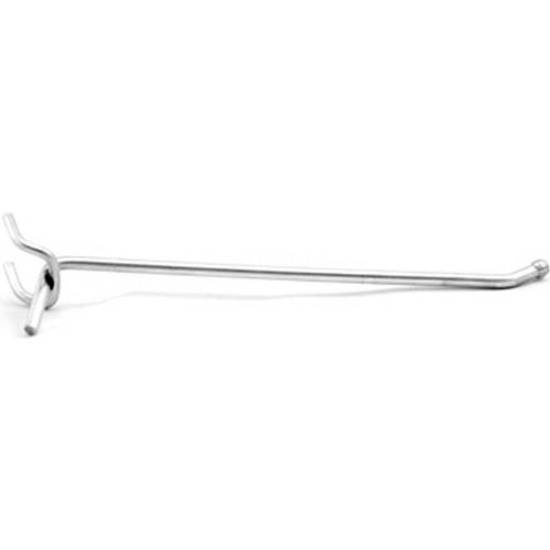 8&quot; Peg Hook, Ball Tip, Bright Silver (Pack of 10)