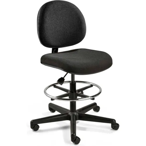 Bevco V4507HC Gray Upholstered Chair with Hard Floor Casters (24-34 Seat Height Range)