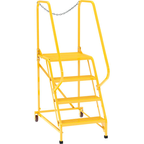 Maintenance Ladder - 4 Step Perforated - Yellow