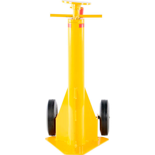 100,000 lbs Capacity Vestil SP-TOP Steel Spin Top Trailer Stabilizing Jack with Powder Coat Safety Yellow Finish 