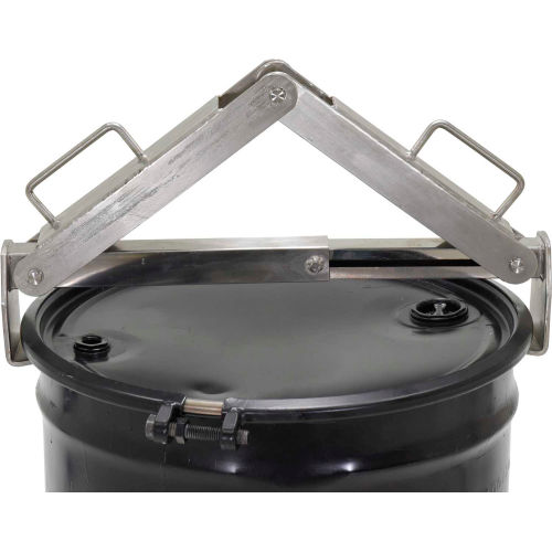 Stainless Steel 2-Point Drum Lifter for 30 and 55 Gallon Drums - 1000 Lb. Capacity