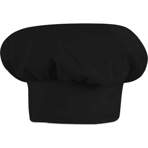 Chef Designs Chef Hat, Black, Polyester/Cotton, L