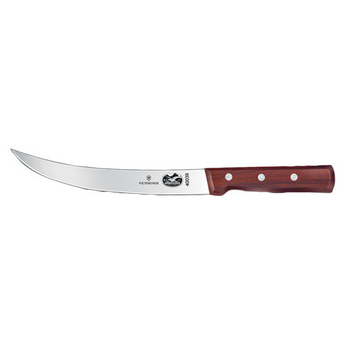 Victorinox 8 Butcher And Breaking Knife, Curved Blade, Rosewood Handle