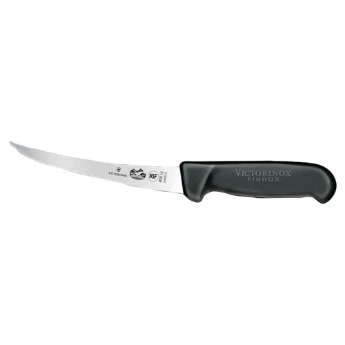 Victorinox Curved Semi-Stiff Boning Knife w/ 6 Blade, Black