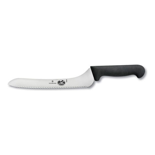 Victorinox 9 Offset Sandwich Bread Knife, Serrated Edge, Black Nylon