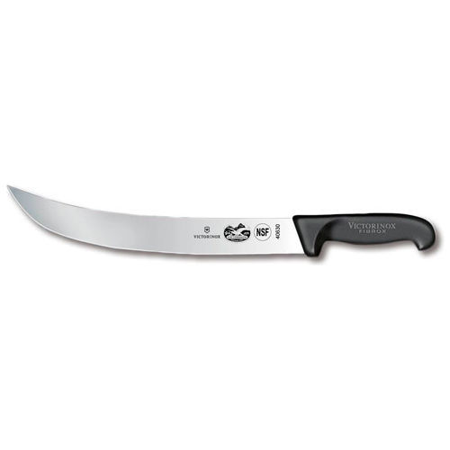Victorinox 12 Cimeter Knife, Curved Blade, Black Fibrox Handle 40630