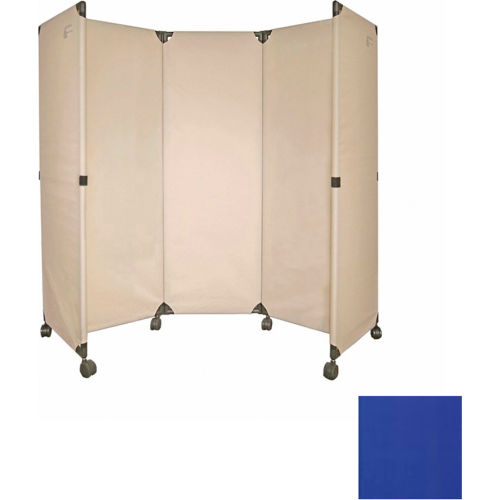 Portable Mobile Room Divider, 6' Blue