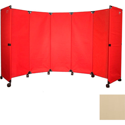Portable Mobile Room Divider, 10' Beige