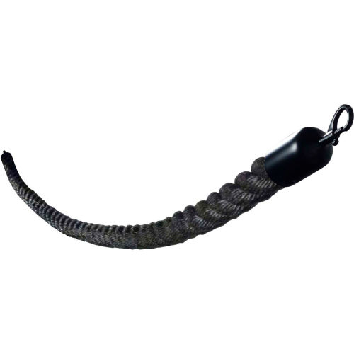 Visiontron Braided Polypropylene 6' Black Rope, Black Snap Ends, 1-1/2 Diameter