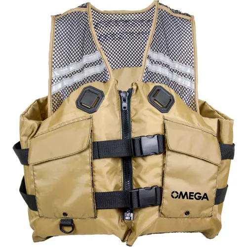 Flowt 40626-L/XL Fishing Vest, Mesh, Tan, Large/X-Large