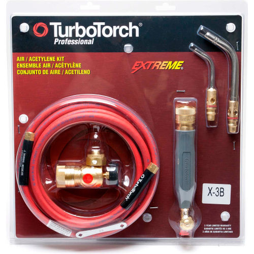 TurboTorch® Extreme ® Standard Torch Kits, X-3B Plumbing & Refrig Kit, Air Acetylene