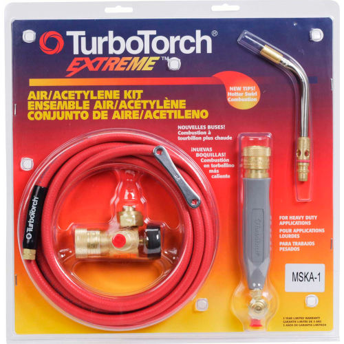TurboTorch® Extreme ® Standard Torch Kits, MSKA-1 Multi Swirl Kit, Air Acetylene, 12' Hose