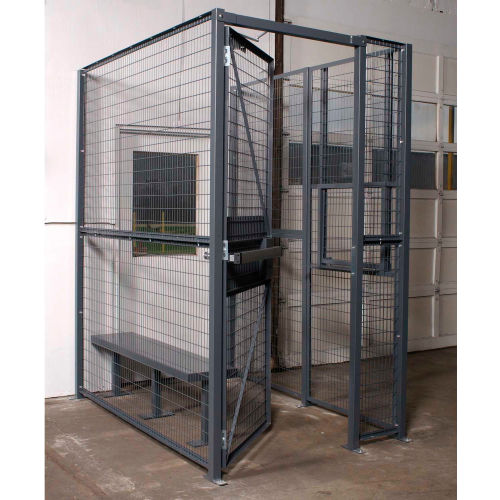 WireCrafters&#174; 840 Style, 3 sided Driver Cage, No Ceiling 5'W x 10'D x 8'H