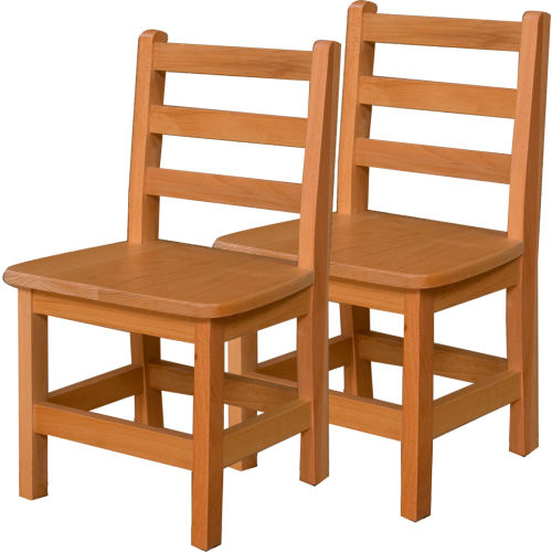 Wood Designs&#8482; 13&quot; Seat Height Hardwood Chair, Carton of Two