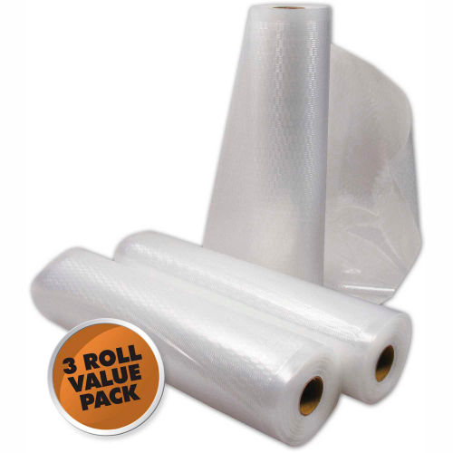 Vac Sealer Bags, 8" x 22' Roll 3Pack (total 8" x 66')