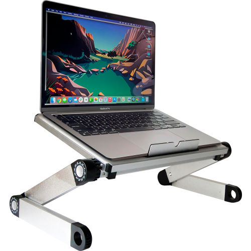 Uncaged Ergonomics WELS WorkEZ Light Aluminum Laptop Stand, Silver